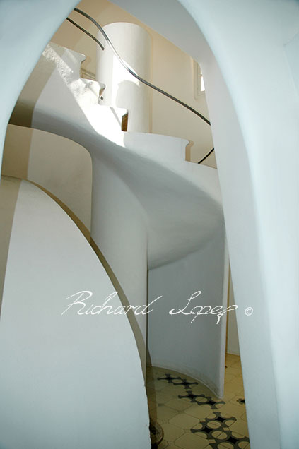 Gaudi Curved Stairs II - Architecture photography